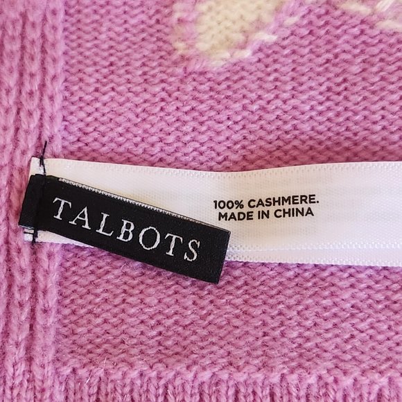 NWOT Talbots Cashmere Lavender Star Scarf - Picture 4 of 8